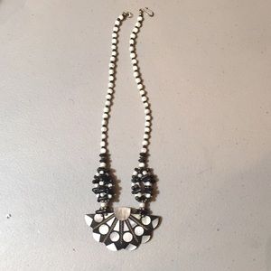 White and black necklace